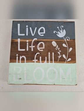 Live Life in Full Rustic Wooden Wall Art